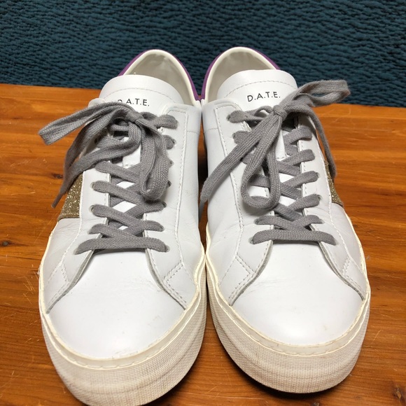 D.A.T.E. Low Top Leather Sneakers, sz 39 - Picture 4 of 7